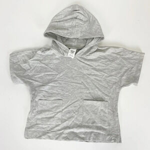 NEW Open Edit Hooded T-Shirt Hoodie Baby 24M Gray NWOT